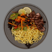 38. Noodles m. Oksekød & Teriyaki Sauce